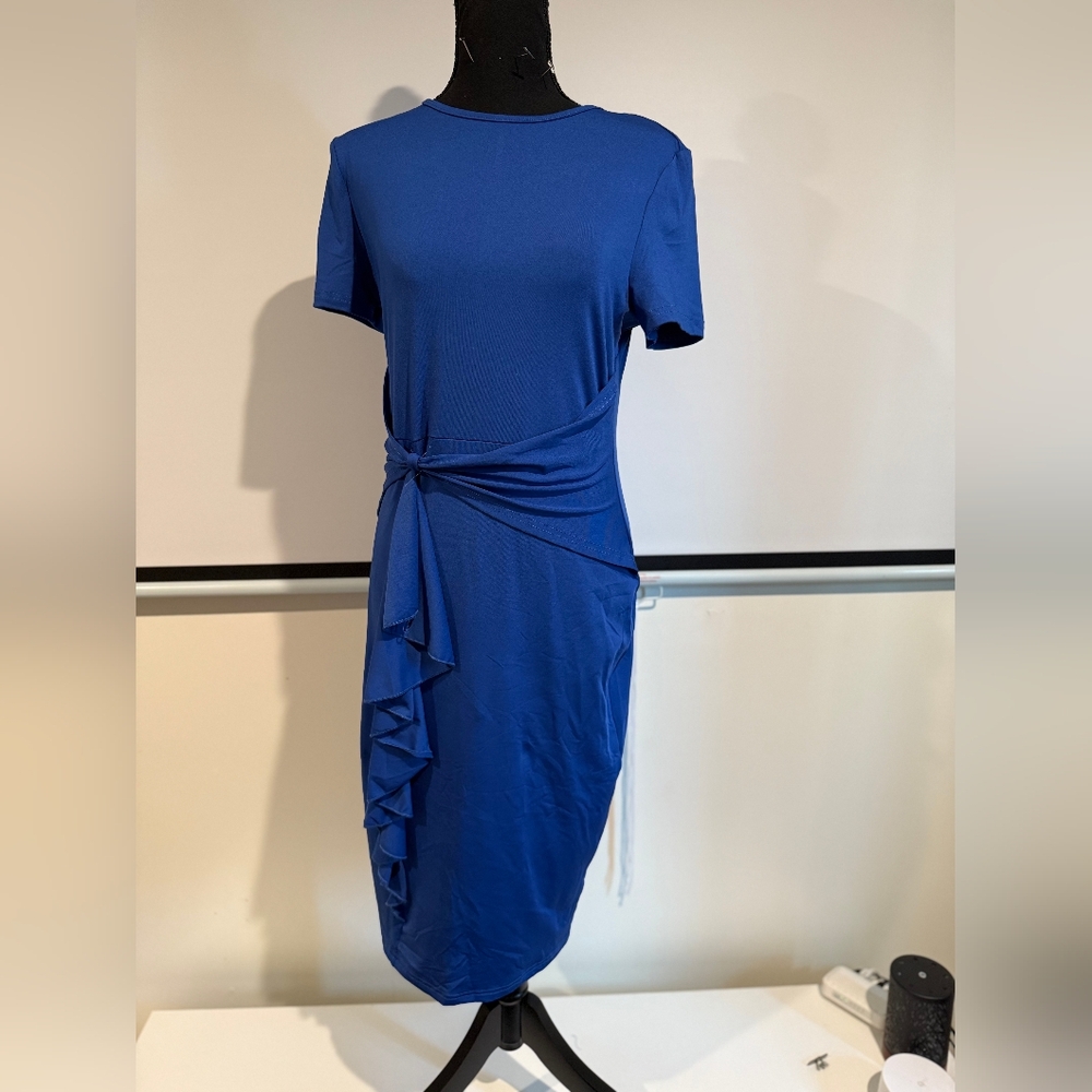 Elegant Blue Women's Dress
